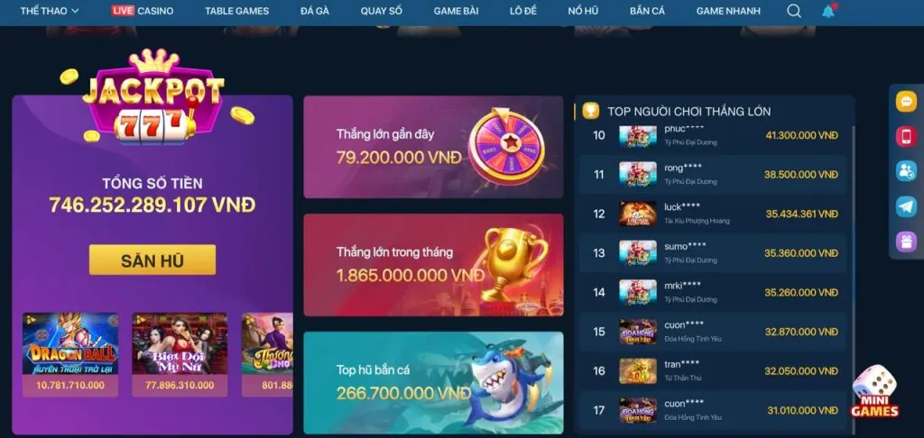 Giao diện trò chơi bắn cá K9CC sống động